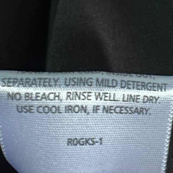 EUC Eileen Fisher Black Silk Sequin Neckline Stretch Knit A-Line Dress - Medium - Picture 11 of 11